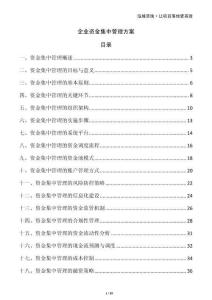 企業(yè)資金集中管理方案