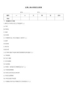 文博人物分析題目及答案