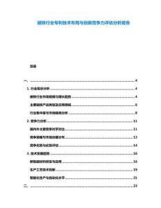 磁鐵行業專利技術布局與創新競爭力評估分析報告