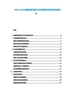 2025-2030挪威物流四級產(chǎn)業(yè)市場現(xiàn)狀研究科技投資評估