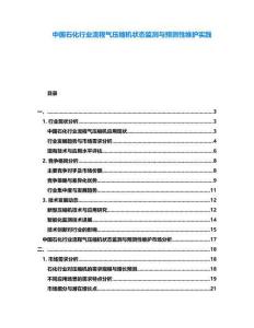 中國石化行業(yè)流程氣壓縮機(jī)狀態(tài)監(jiān)測與預(yù)測性維護(hù)實(shí)踐
