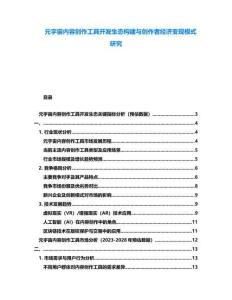 元宇宙內(nèi)容創(chuàng)作工具開(kāi)發(fā)生態(tài)構(gòu)建與創(chuàng)作者經(jīng)濟(jì)變現(xiàn)模式研究