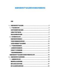 硅基負(fù)極材料產(chǎn)業(yè)化進(jìn)程與負(fù)極技術(shù)路線(xiàn)對(duì)比