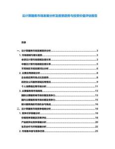 云計(jì)算服務(wù)市場(chǎng)發(fā)展分析及前景趨勢(shì)與投資價(jià)值評(píng)估報(bào)告