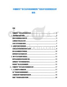 中國數(shù)字廣告行業(yè)市場發(fā)展趨勢廣告技術(shù)與投資規(guī)劃分析報告