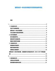 建筑光伏一體化標準制定與項目收益率對比