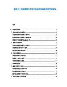 家庭DIY辣椒醬制作工具市場培育與消費場景挖掘報告