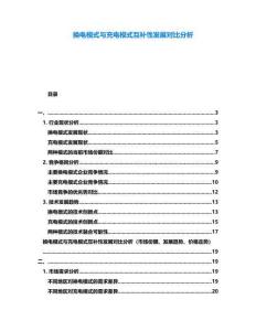 換電模式與充電模式互補性發(fā)展對比分析