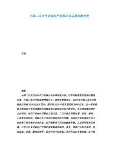 中國二次元行業知識產權保護與法律風險分析