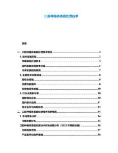 口腔種植體表面處理技術