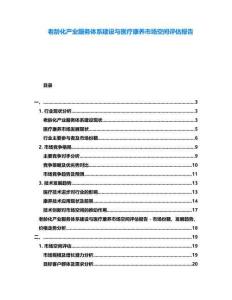 老齡化產(chǎn)業(yè)服務(wù)體系建設(shè)與醫(yī)療康養(yǎng)市場(chǎng)空間評(píng)估報(bào)告