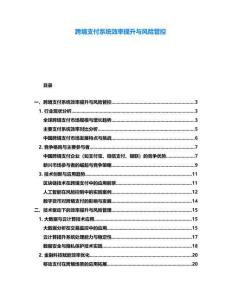 跨境支付系統(tǒng)效率提升與風險管控