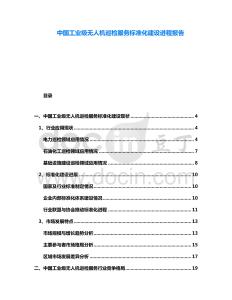 中國工業(yè)級無人機(jī)巡檢服務(wù)標(biāo)準(zhǔn)化建設(shè)進(jìn)程報(bào)告