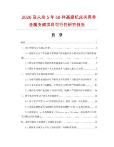 2026及未來5年58件高級機(jī)床夾具帶金屬支架項(xiàng)目可行性研究報(bào)告