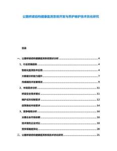 公路橋梁結構健康監測系統開發與養護維護技術優化研究