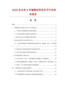 2026及未來5年鍍膜材料項目可行性研究報告