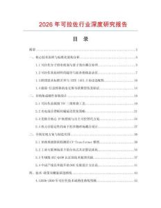 2026年可拉佐行業深度研究報告