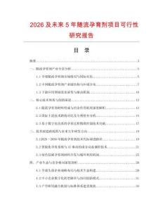 2026及未來5年隨流孕育劑項目可行性研究報告