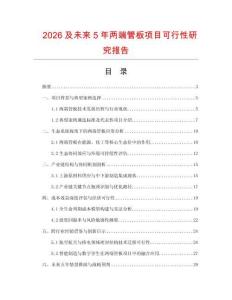 2026及未來5年兩端管板項(xiàng)目可行性研究報(bào)告