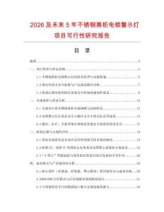 2026及未來5年不銹鋼蒸柜電鎖警示燈項目可行性研究報告