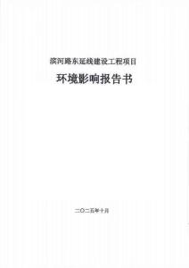 濱河路東延線建設工程項目報告書