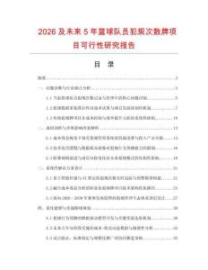 2026及未來5年籃球隊(duì)員犯規(guī)次數(shù)牌項(xiàng)目可行性研究報(bào)告