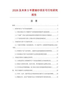 2026及未來(lái)5年箭豬紗項(xiàng)目可行性研究報(bào)告