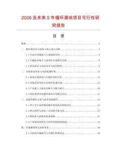 2026及未來(lái)5年循環(huán)滑塊項(xiàng)目可行性研究報(bào)告