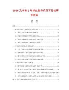 2026及未來5年棕絲墊布項目可行性研究報告
