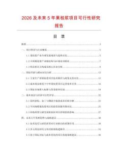 2026及未來5年果枝漿項(xiàng)目可行性研究報(bào)告