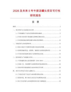 2026及未來5年牛排湯罐頭項(xiàng)目可行性研究報(bào)告