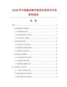 2026年中國童涼鞋布面項目投資可行性研究報告