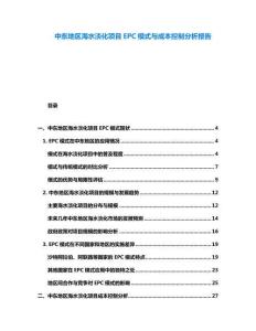 中東地區(qū)海水淡化項目EPC模式與成本控制分析報告