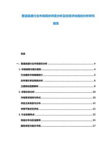 管道疏通行業(yè)市場現(xiàn)狀供需分析及投資評估規(guī)劃分析研究報告