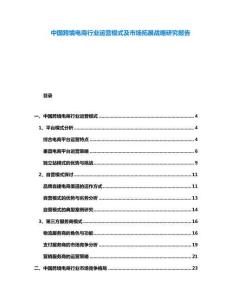 中國跨境電商行業運營模式及市場拓展戰略研究報告
