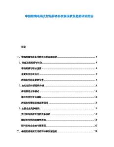 中國跨境電商支付結(jié)算體系發(fā)展現(xiàn)狀及趨勢(shì)研究報(bào)告