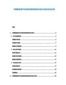 中國(guó)新能源汽車電機(jī)控制系統(tǒng)技術(shù)迭代與成本優(yōu)化分析