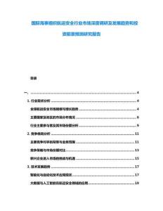 國際海事組織航運安全行業(yè)市場深度調(diào)研及發(fā)展趨勢和投資前景預測研究報告