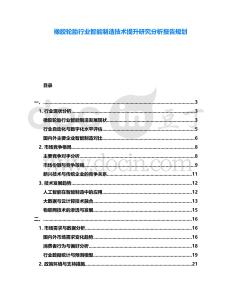橡膠輪胎行業(yè)智能制造技術(shù)提升研究分析報告規(guī)劃