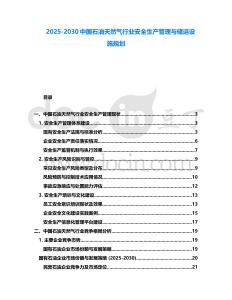 2025-2030中國石油天然氣行業(yè)安全生產(chǎn)管理與儲運設(shè)施規(guī)劃