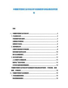 中國數(shù)字營銷行業(yè)市場分析與發(fā)展趨勢與商業(yè)模式研究報告