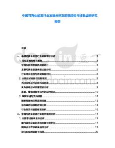 中國(guó)可再生能源行業(yè)發(fā)展分析及前景趨勢(shì)與投資戰(zhàn)略研究報(bào)告
