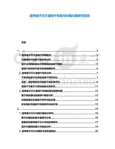 超導(dǎo)量子芯片退相干機(jī)制與糾錯(cuò)方案研究報(bào)告