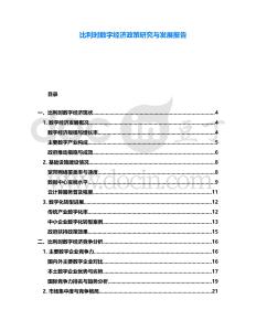 比利時(shí)數(shù)字經(jīng)濟(jì)政策研究與發(fā)展報(bào)告