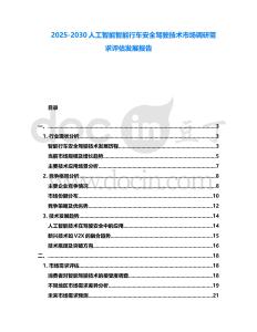 2025-2030人工智能智能行車安全駕駛技術(shù)市場(chǎng)調(diào)研需求評(píng)估發(fā)展報(bào)告