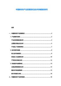 中國新材料產(chǎn)業(yè)發(fā)展現(xiàn)狀及技術(shù)突破路徑研究