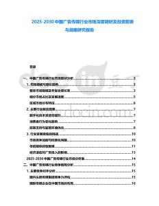 2025-2030中國廣告?zhèn)髅叫袠I(yè)市場深度調(diào)研及投資前景與戰(zhàn)略研究報告