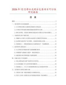 2026年12芯帶狀光纜分支器項目可行性研究報告