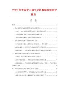 2026年中國實心尾光光纖數據監測研究報告