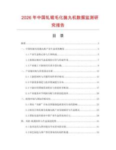 2026年中國軋輥毛化拋丸機(jī)數(shù)據(jù)監(jiān)測研究報告